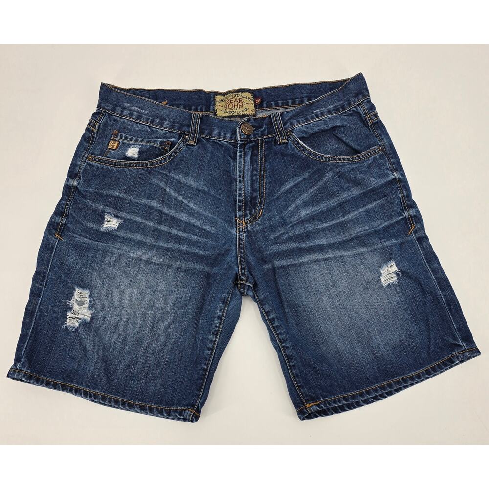 Dear John American Standard Mid-Rise Distressed Denim Shorts‎